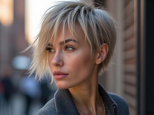 Modern textured haircut with natural movement