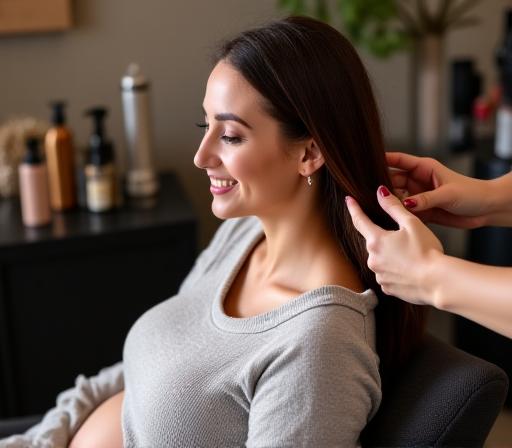 Safe pregnancy hair care with gentle products